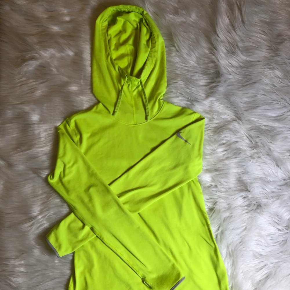 neon nike dri fit hoodie